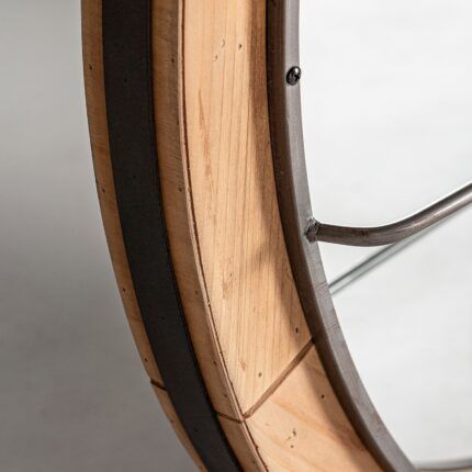 Armario Longford de hierro, madera de abeto y madera dm en gris/natural, 80  x 40 x 170 cm — Qechic