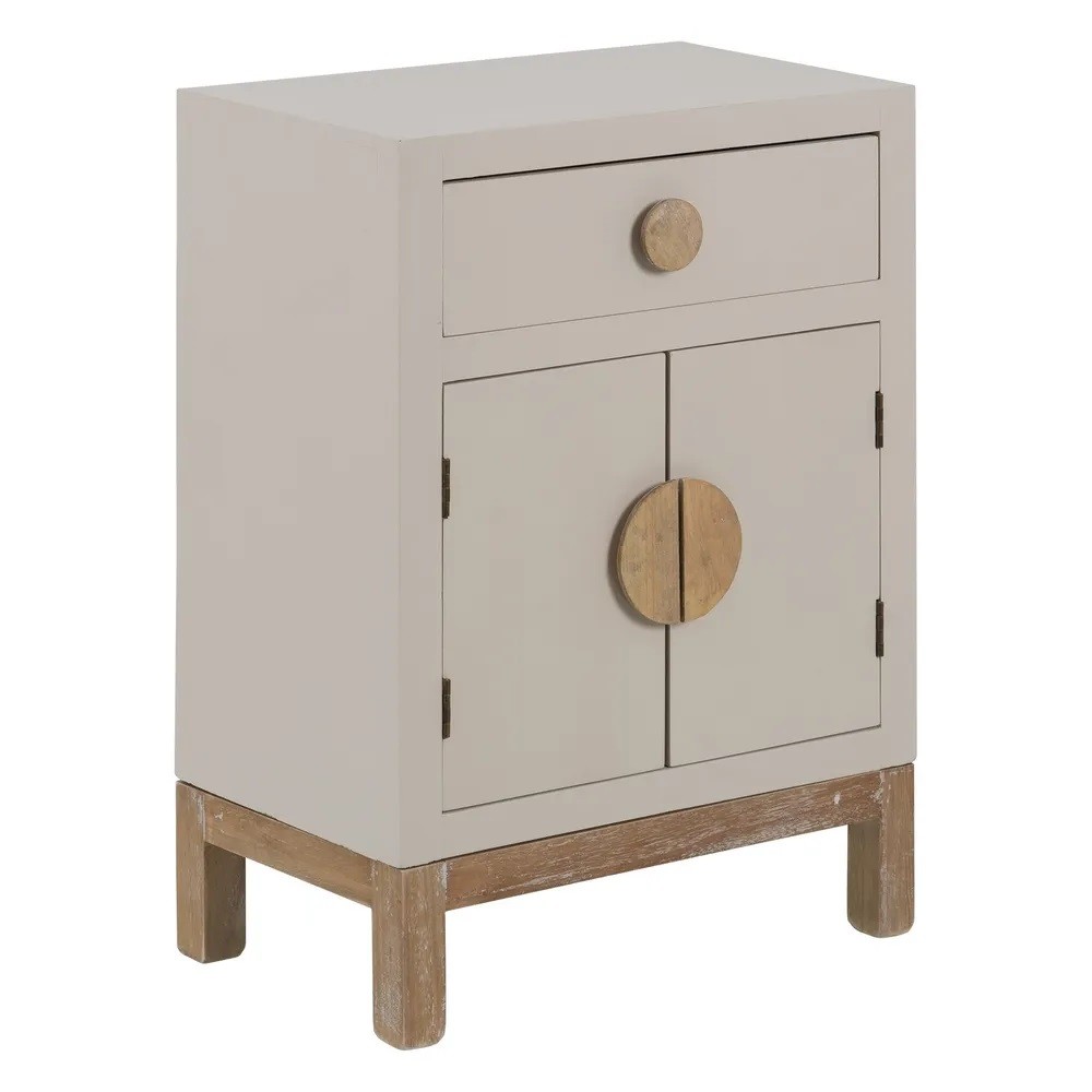 MUEBLE AUXILIAR TAUPE MADERA DE PAULONIA 63X27X69 – Hogar Masmil