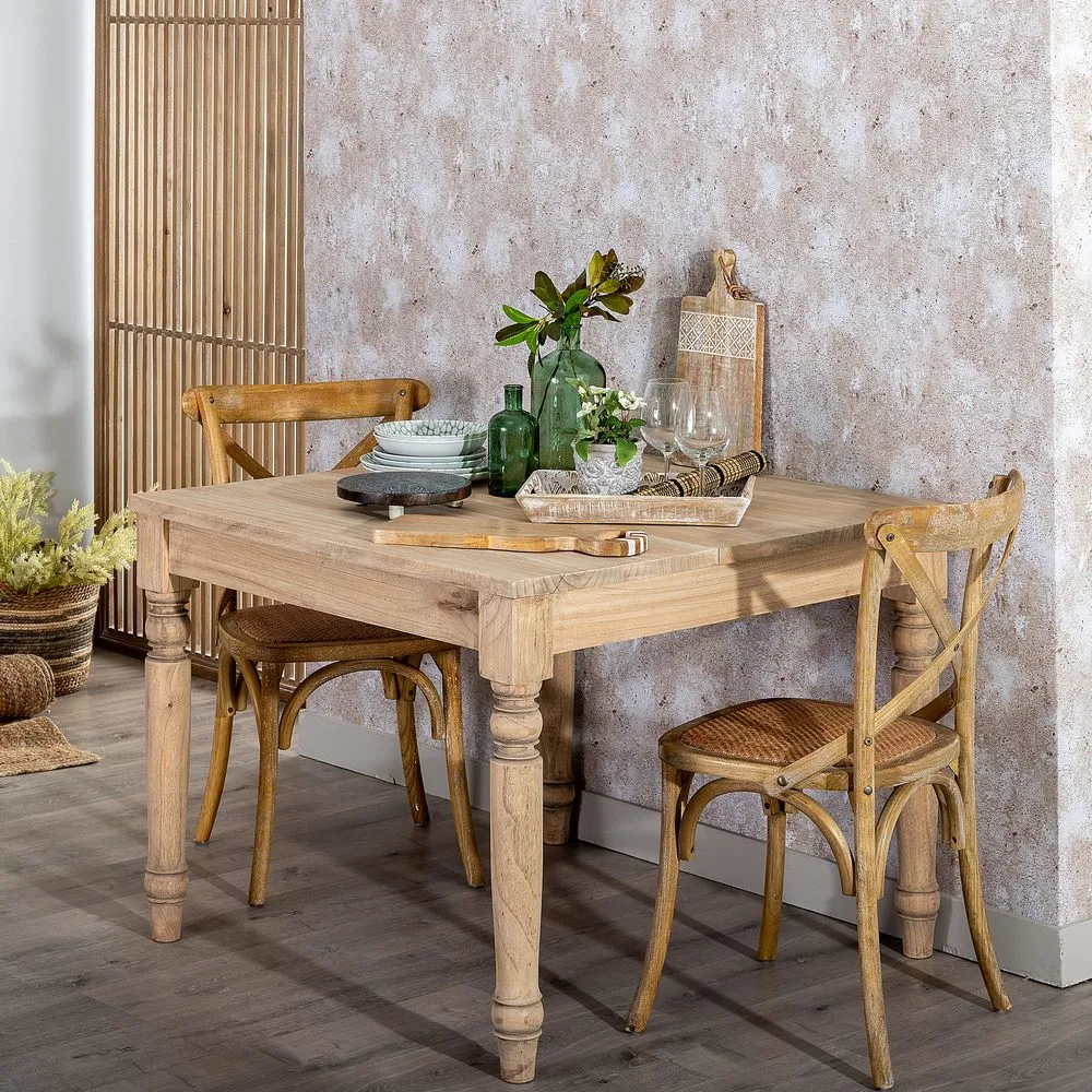 Mesa de comedor extensible madera oscura -Palisandro Interiorismo