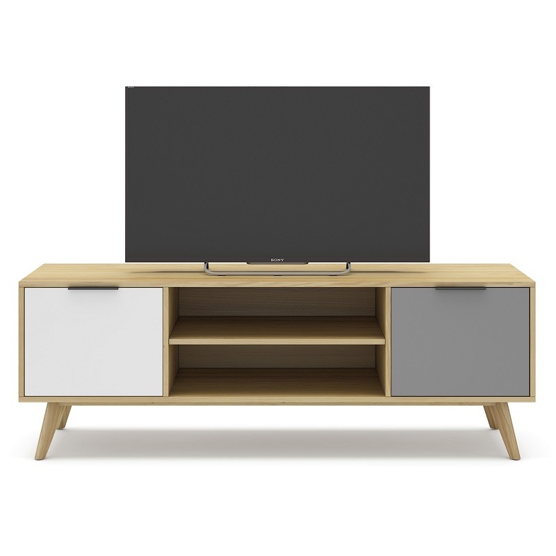 MUEBLE TV BLANCO/CERA BLANCA 4P 140X40X53 – Hogar Masmil