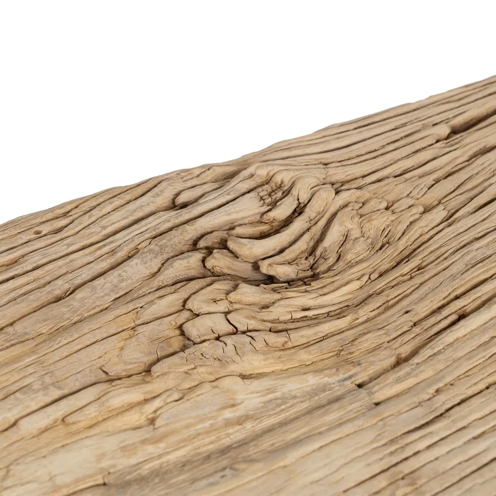 610576 Banco de diseño rústico 180 madera de olmo reciclado acabado natural