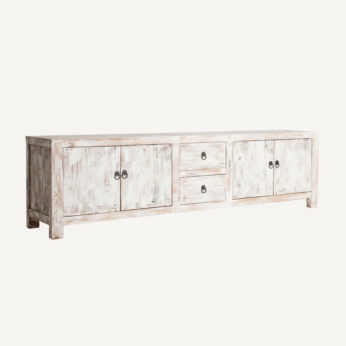 Mueble de tv de madera de pino blanco